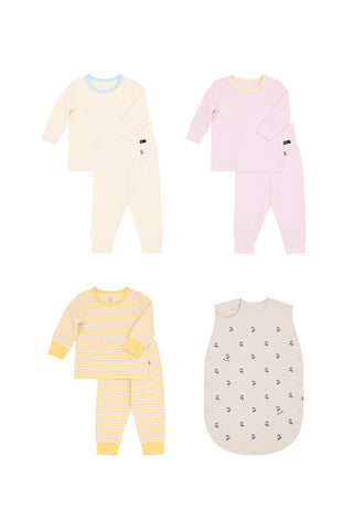[SET] ベビーパジャマ&スリーパー 選べる4点セット