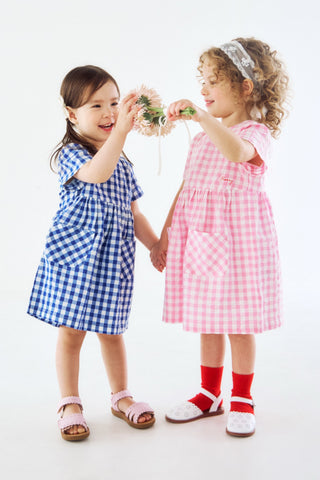 [26SS] シアサッカー半袖ワンピース