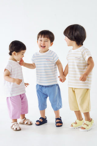 [3/31(火) お昼12時販売予定] [26SS] クールコットン ボーダーセットアップ