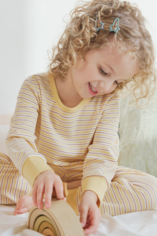 [26SS] コットンストレッチ ボーダーパジャマセット