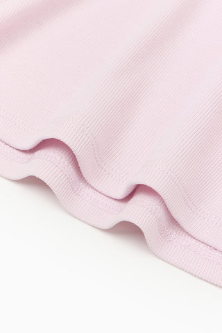 [3/31(火) お昼12時販売予定] [26SS] モダール リブラッフル フリル半袖Ｔシャツ