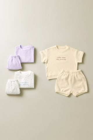 [3/31(火) お昼12時販売予定] [26SS] ワッフル半袖セットアップ