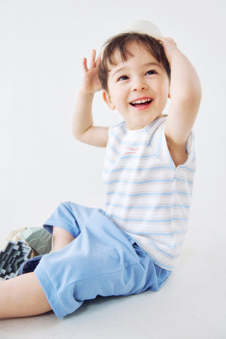 [3/31(火) お昼12時販売予定] [26SS] クールコットン ボーダーセットアップ