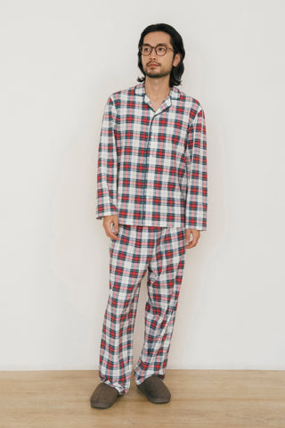 【10/30(木)お昼12時 販売予定】[Holiday] タータンチェックパジャマセット (大人用)