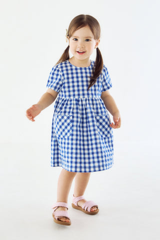 [26SS] シアサッカー半袖ワンピース