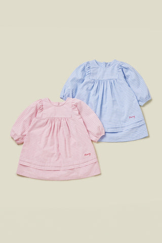 [26SS] チェック柄 長袖ワンピース