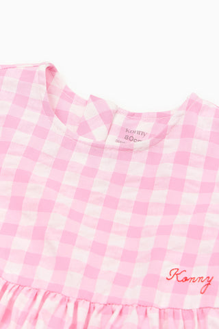 [26SS] シアサッカー半袖ワンピース