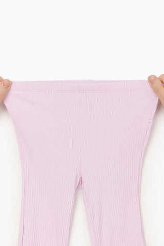 [26SS] ソフトモダール リブフレアレギンス 10分丈