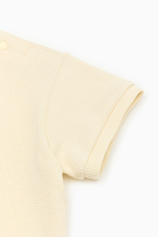 [3/31(火) お昼12時販売予定] [26SS] ワッフル半袖セットアップ