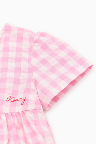 [26SS] シアサッカー半袖ワンピース