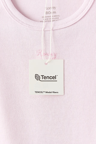 [3/31(火) お昼12時販売予定] [26SS] モダール リブラッフル フリル半袖Ｔシャツ