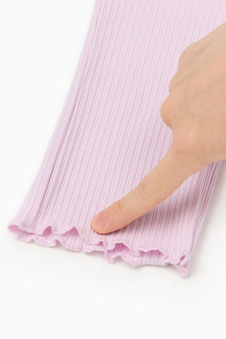 [26SS] ソフトモダール リブフレアレギンス 10分丈