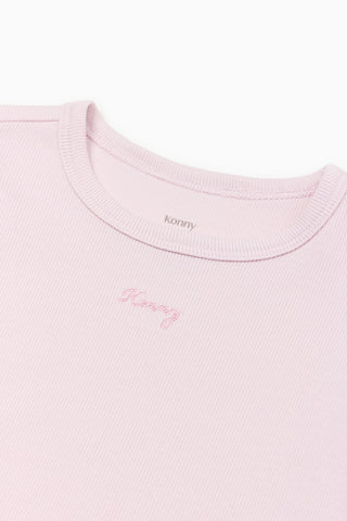 [3/31(火) お昼12時販売予定] [26SS] モダール リブラッフル フリル半袖Ｔシャツ