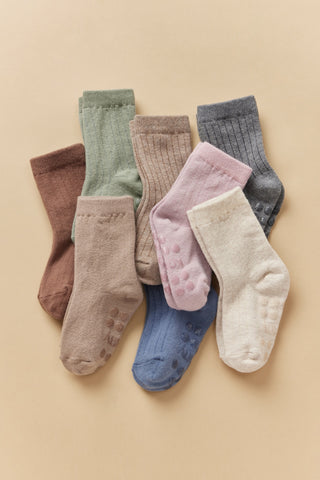 【8/26(水) お昼12時販売予定】[26FW] Easy-fit ベーシックソック 4P (GREEN, DEEP BLUE, PINK, MOCHA)