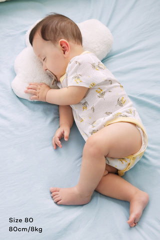 Newborn コットンメッシュボディスーツ