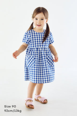 [26SS] シアサッカー半袖ワンピース